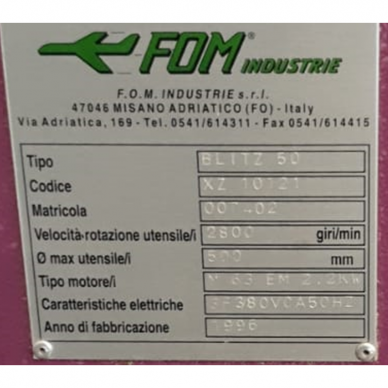 Dvigalvis kampinis pjūklas Fom Industrie Blitz 50b 4