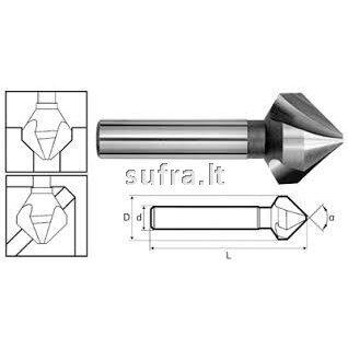 Gilintuvas 90° iš HSS plieno, DIN 335-C 2 Gilintuvas 90° iš HSS plieno, DIN 335-C 2