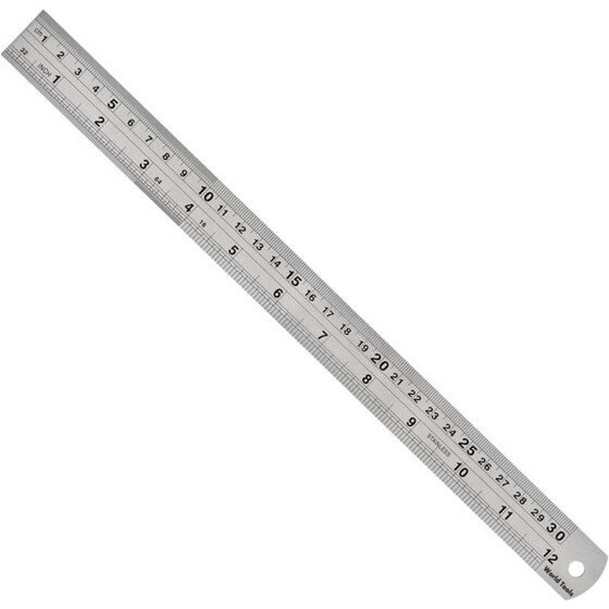 Plieninė liniuotė su skale, padalos vertė 0,5 mm Plieninė liniuotė su skale, padalos vertė 0,5 mm