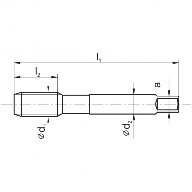 Rankinių sriegiklių komplektai iš HSS plieno, M sistema, DIN-352/3 3