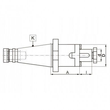 Torcavimo galvutės laikiklis ISO (DIN2080) / mm 2 Torcavimo galvutės laikiklis ISO (DIN2080) / mm 2