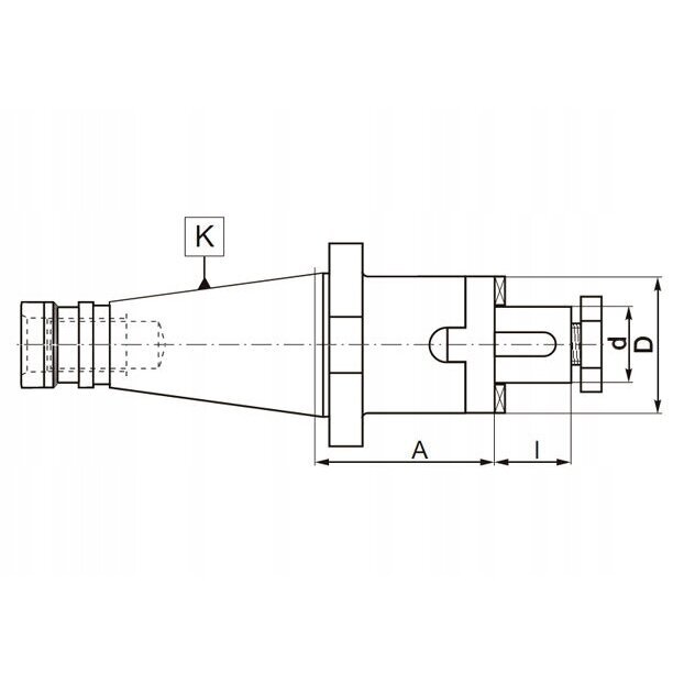 Torcavimo galvutės laikiklis ISO (DIN2080) / mm 2 Torcavimo galvutės laikiklis ISO (DIN2080) / mm 2
