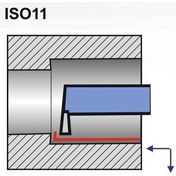 Vidinio griovelio tekinimo peilis ISO11, plienui (P30) 1